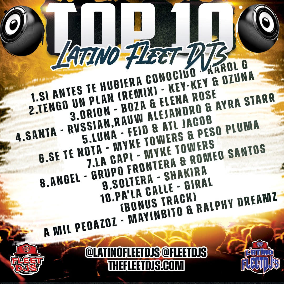 FLEET DJ’S Latino Fleet DJs Top 10 OCT